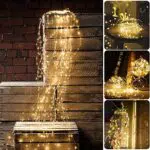 Sporgo Led Lichterbündel, 2M 200 LED Wasserdichte Dekorative Wasserfall-String-Leuchten