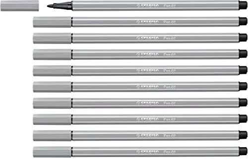 STABILO - Premium-Filzstift - Pen 68-10er Pack - mittelgrau