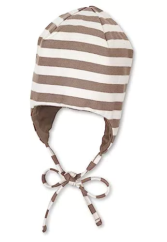 Sterntaler Baby Jungen Mütze aus GOTS-zertifiziertem Jersey mit Streifen und Bindeband