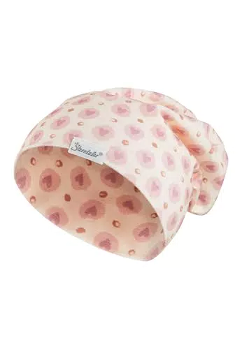 Sterntaler Baby Mädchen Beanie mit Herzen - Kinderbeanie aus Baumwolle