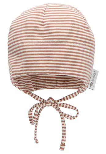 Sterntaler GOTS Beanie Ringel - Erstlingsmütze aus Singlejersey gestreift - anschmiegsame Unisex Beanie Mütze zum Binden - Baby und Kinder Übergangsmütze