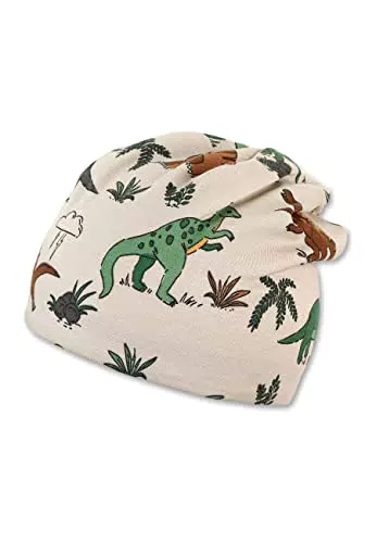 Sterntaler Baby Jungen Beanie Dino Mütze - Kinderbeanie mit Baumwollfleecefutter