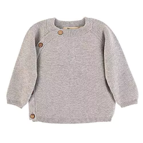 Sterntaler Unisex Kinder Gots strikket jakke Strick Jacke mit seitlicher Knopfleiste und Stern Motiv