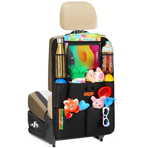 Autositz-Organizer für Kinder - Wasserdichter Rücksitzschutz mit 8 Taschen und Tablet-Halterung