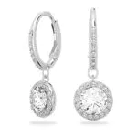 Swarovski Tropfen-Ohrhänger mit Tropfenschliff, rhodiniert