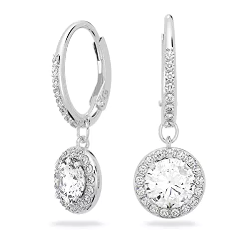 Swarovski Tropfen-Ohrhänger mit Tropfenschliff, rhodiniert
