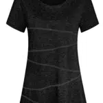 Sykooria Damen Sport T-Shirt Kurzarm Rundhals für Fitness und Yoga