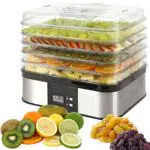 Syntrox Germany Edelstahl Dörrgerät Dörrautomat Edelstahl 350 Watt Trockner Dehydrator Dörrapparat