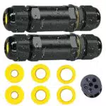 SZFUDIGO kabelverbinder wasserdicht 3 polig，kabelverbinder wasserdicht Verbindungsbox für 4-14mm Kabeldurchmesser wasserdichte kabelverbinder 2 Stück