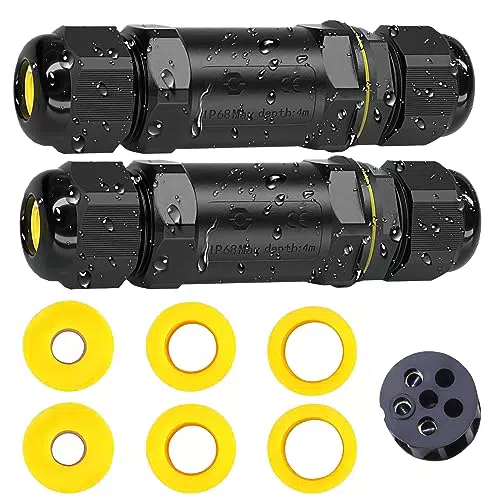 SZFUDIGO kabelverbinder wasserdicht 3 polig，kabelverbinder wasserdicht Verbindungsbox für 4-14mm Kabeldurchmesser wasserdichte kabelverbinder 2 Stück