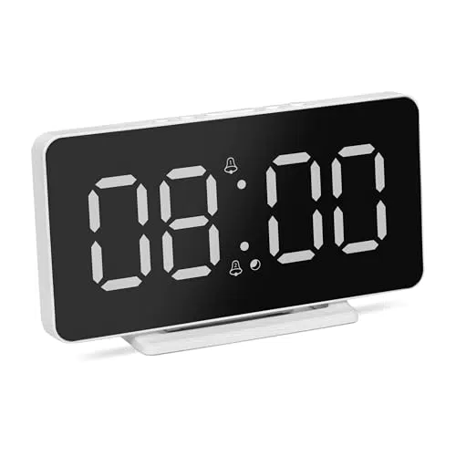 TechniSat Viola AC-1 Digitaler Wecker mit 4, 5 Zoll großem LCD Display