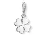 Thomas Sabo Damen Charm-Anhänger Kleeblatt Glücksbringer Charm Club 925 Sterling Silber 0884-001-12