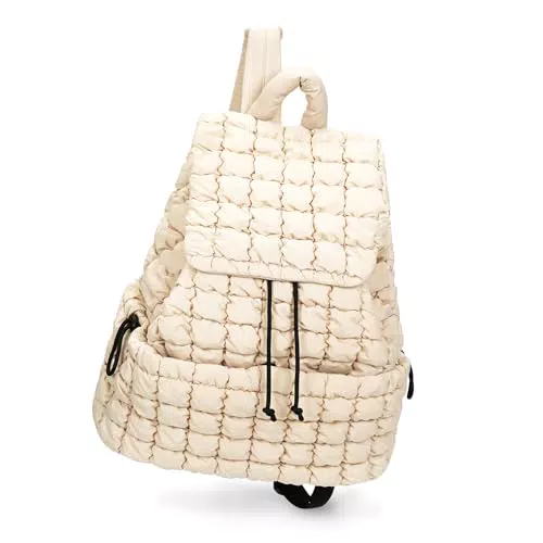 TIAASTAP Gesteppte Rucksack für Damen kleiner Reiserucksack 18L Puffer Tagesrucksäcke Wanderrucksack Trekkingrucksack Leichter Faltbarer Rucksack Daypack Travel Backpack
