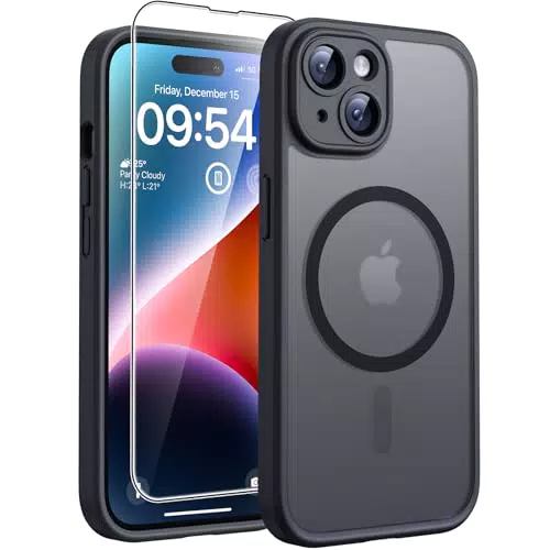 TOCOL 3 in 1 Hülle für iPhone 14 Pro mit Magsafe und Kameraschutz
