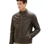 TOM TAILOR Herren Bikerjacke aus Kunstleder