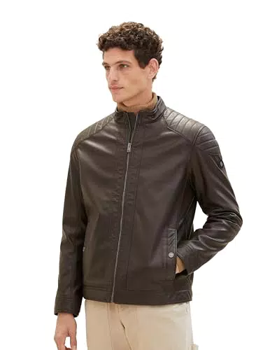 TOM TAILOR Herren Bikerjacke aus Kunstleder