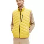 TOM TAILOR Herren Hybrid Steppweste mit Stehkragen, 11657 - Primerose Yellow
