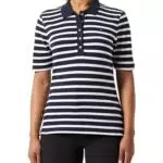 Tommy Hilfiger Damen Poloshirt Kurzarm 1985 Pique Stripe Regular Fit