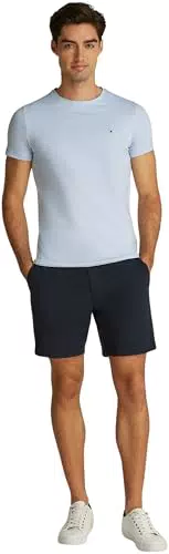 Tommy Hilfiger Herren T-Shirt Kurzarm Stretch Slim Fit Tee Rundhalsausschnitt