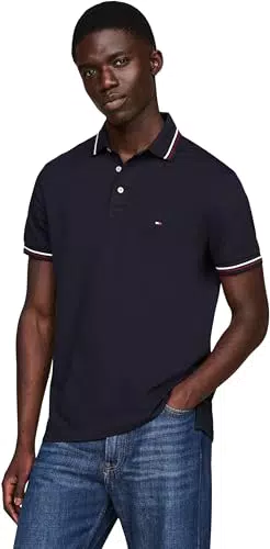 Tommy Hilfiger Herren Tipped Slim FIT Polo MW0MW37346 S/S Poloshirt
