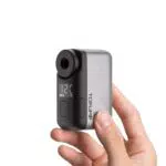 TOPUMP Mini Fahrradpumpe, Elektrische Fahrradluftpumpe mit Manometer