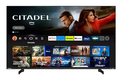 Toshiba 50QF5D63DA 50 Zoll QLED Fernseher/Fire TV, Schwarz