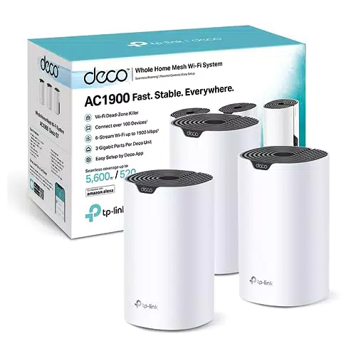 TP-Link Deco S1900 Mesh WLAN Set, AC1900 Dual Band Router & Repeater