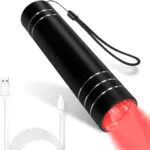 Trayvespace USB Charging Rotlicht Lampe, Rotlichtlampe Infrarotlampe Tragbare Infrarot Taschenlampe