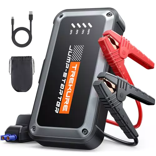 TREKURE 3000A Starthilfe Powerbank für Pkw Kompakt Auto Starthilfe Powerbank mit LED Taschenlampe