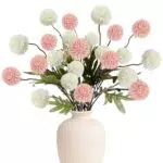 tyokas 6 Stück Kunstblume Hortensien Kunstblumen Seidenblumen Chrysanthemen Herbst Dekoration Geeignet für Hausgartenpartys