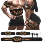 UIHOL EMS Trainingsgerät, EMS Elektrische Muskelstimulation USB-wiederaufladbarer tragbarer Fettverbrennung EMS Bauchmuskeltrainer Bauch- / Arm- / Bein-Fitness Trainings Gang