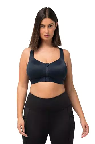 Ulla Popken Damen Sport, Bügel, Front-und Rückenverschluss BH