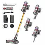 UNINELL HOME Akku Staubsauger, 48000Pa/550W/65Mins Staubsauger Kabellos mit Selbststehende