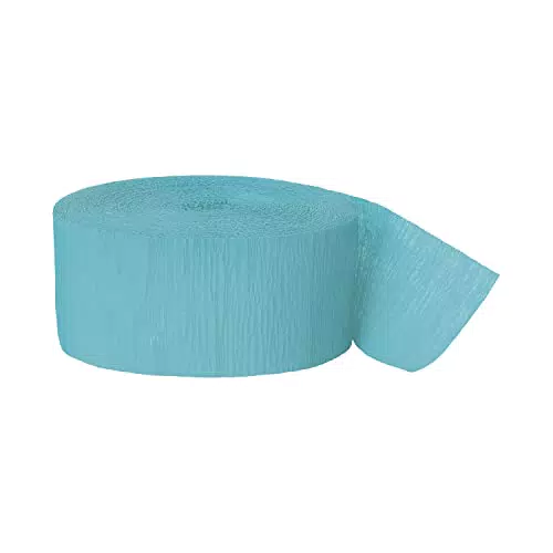 Unique 47171 Krepp-Papier Party-Papierschlange-24, 6 m-Blaugrün Farbe
