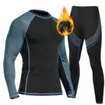 UNIQUEBELLA Thermo Unterwäsche Set, Funktionswäsche Herren Skiunterwäsche Winter Suit Ski Thermo-Unterwäsche Thermowäsche Unterhemd + Unterhose