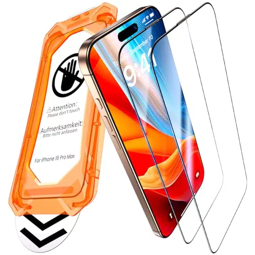 UniqueMe Panzerglas Sichtschutz für iPhone 15/16 - Full Screen Displayschutzfolie