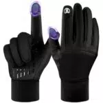 UPhitnis Dünne Fahrradhandschuhe Herren Winter - Thermo Fahrrad Handschuhe Touchscreen für Mann Damen Anti-Rutsch Winddicht - Winterhandschuhe für Radfahren Laufen Fahren Wandern