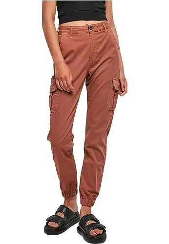 Urban Classics Damen TB3048-Ladies High Waist Cargo Pants Hose