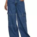 Urban Classics Damen TB6113 Low Waist Cargo Denim Hose
