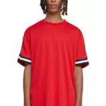 Urban Classics Herren T-Shirt Oversized Stripes Mesh Tee