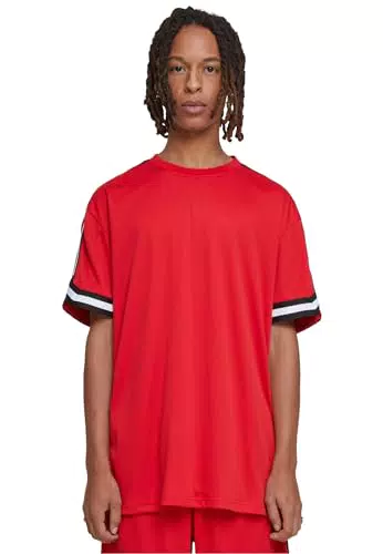 Urban Classics Herren T-Shirt Oversized Stripes Mesh Tee
