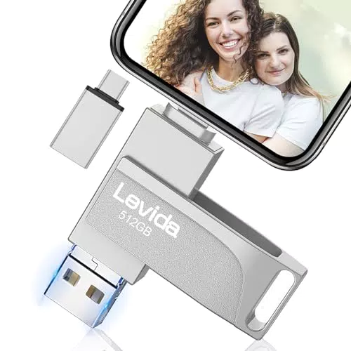 USB Stick 256GB für Phone, Levida Speicherstick, Photostick