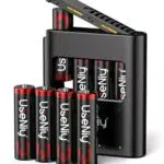 UseNiy Lithium AA Akku 8 stück mit Ladegerät, wiederaufladbare AA Batterien