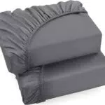 Utopia Bedding Spannbettlaken aus gebürsteter Mikrofaser - 90x200cm - Grau - Tiefe Tasche 35cm