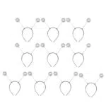 VALICLUD Antenne Stirnband Kreative Ant Head Hoop Tier Haarbänder für Erwachsene Kinder Weihnachten Xmas Neujahr Maskerade Party Schmetterling Kostüm Zubehör 10 Stück Schwarz Silber