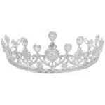 VALICLUD Strass Kristall Krone Brautkrone Hochzeit Tiara Haarschmuck für Hochzeitswettbewerb Geburtstag Abschlussball