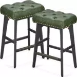 VASAGLE Barhocker 2er Set, Küchenstuhl, Kunstleder