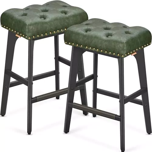 VASAGLE Barhocker 2er Set, Küchenstuhl, Kunstleder