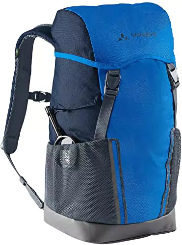 VAUDE Kinderrucksack Jungen & Mädchen Puck blau, komfortabler Wanderrucksack Kinder 14L