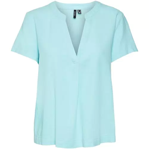 VERO MODA Damen Vmmymilo WVN Ga Top, Limpet Shell, S EU
